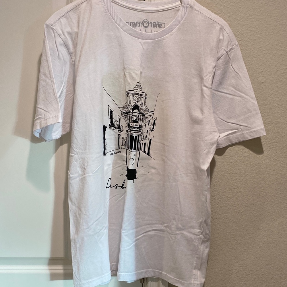 White Graphic T-Shirt from Portugal